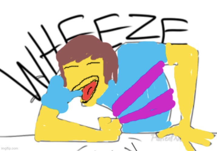 New template! | image tagged in frisk wheeze | made w/ Imgflip meme maker