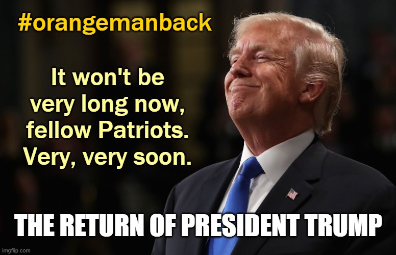 No one can stop what is coming. It will be Biblical in scale. | #orangemanback; It won't be very long now, fellow Patriots. Very, very soon. THE RETURN OF PRESIDENT TRUMP | image tagged in trump,election 2020,election audits,soros,nwo | made w/ Imgflip meme maker
