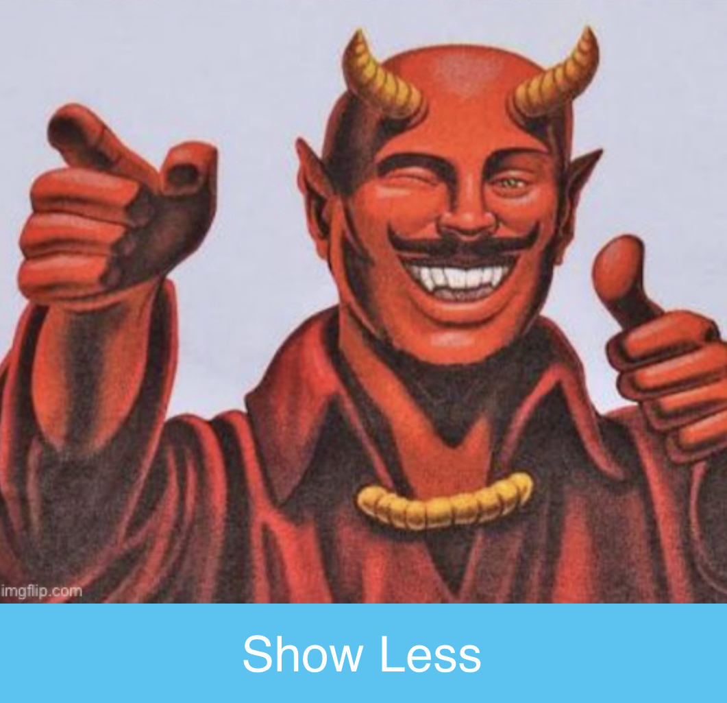Show Less Satan Blank Meme Template