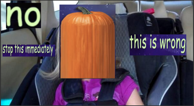 High Quality WTF Pumpkin Blank Meme Template
