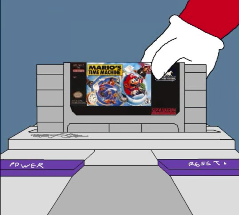 Mario time machine game Blank Meme Template