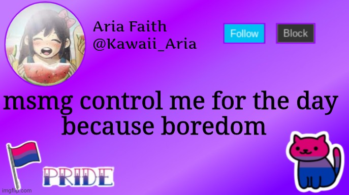 E | msmg control me for the day

because boredom | image tagged in aria's bi temp thanks lily | made w/ Imgflip meme maker