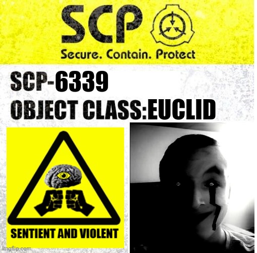 Real SCP-6339 | EUCLID; 6339 | image tagged in scp sign generator,phantom | made w/ Imgflip meme maker