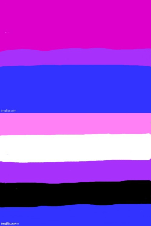 image tagged in bisexual flag,genderfluid flag | made w/ Imgflip meme maker