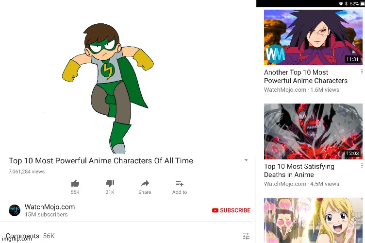 The most powerful anime character of all time - YouTube