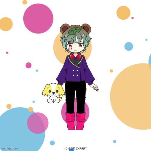 Ash, and his doggo plush, Sprite | image tagged in charat | made w/ Imgflip meme maker
