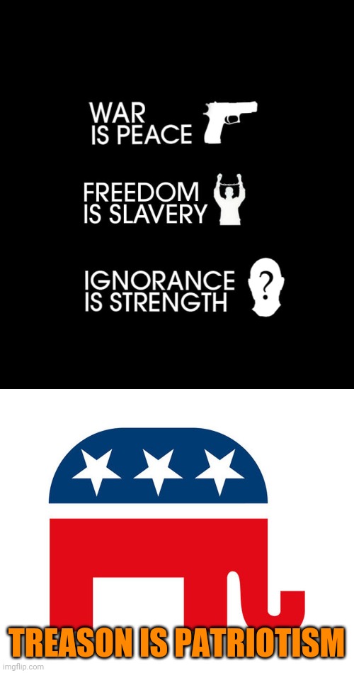 Big Brother has a new slogan! | TREASON IS PATRIOTISM | made w/ Imgflip meme maker