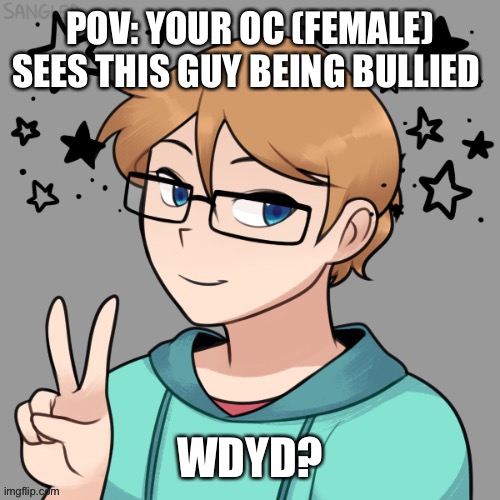 Straight romance lol | POV: YOUR OC (FEMALE) SEES THIS GUY BEING BULLIED; WDYD? | made w/ Imgflip meme maker