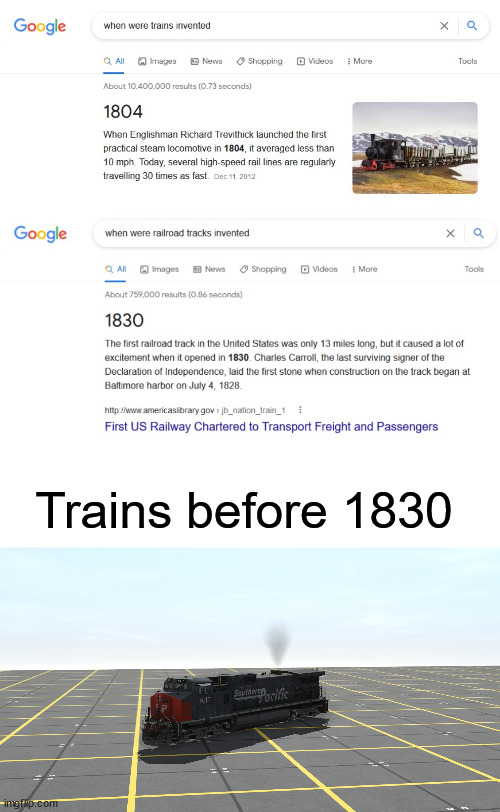 Trains before 1830 | image tagged in bruh moment | made w/ Imgflip meme maker