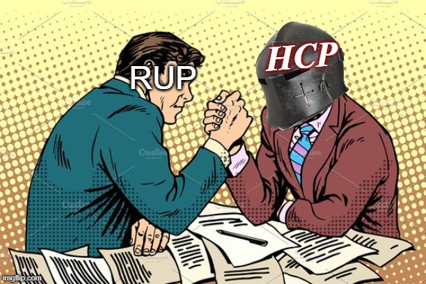 If you can't tell HCP one has a smug face (party propaganda) | HCP; RUP | image tagged in rmk,hcp,vote | made w/ Imgflip meme maker