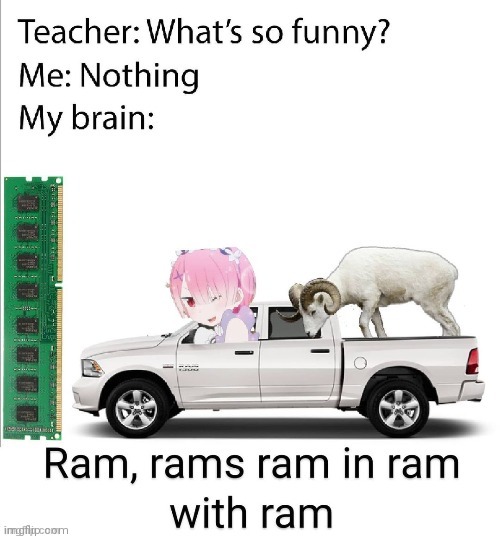 Ram | image tagged in rezero | made w/ Imgflip meme maker