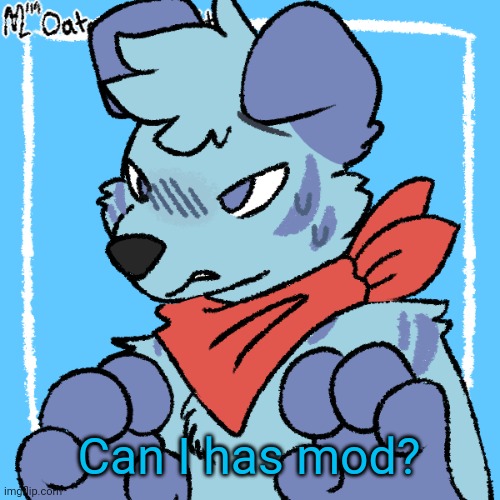 Larq | Can I has mod? | image tagged in larq | made w/ Imgflip meme maker