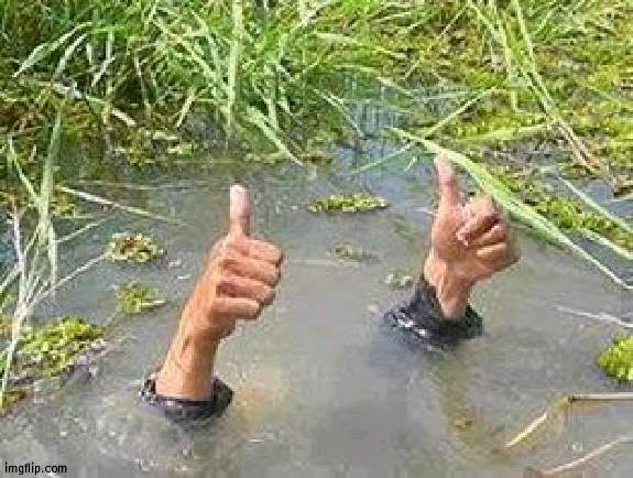 FLOODING THUMBS UP | image tagged in flooding thumbs up | made w/ Imgflip meme maker