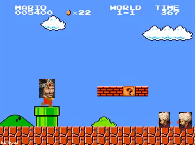 1462 | image tagged in super mario bros classic,history,dracula,vlad the impaler | made w/ Imgflip meme maker