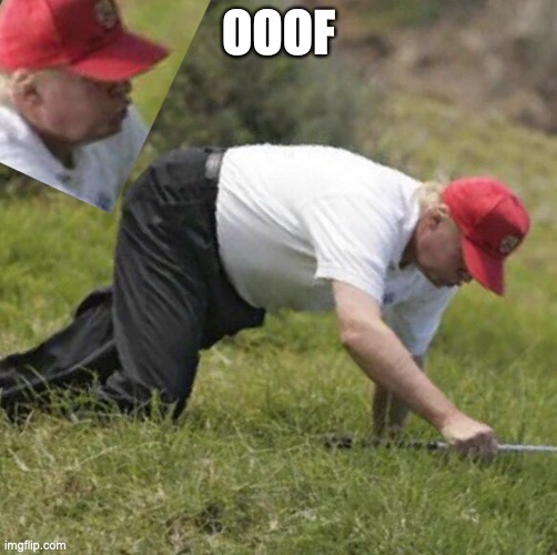 trump crawling | OOOF | image tagged in trump crawling | made w/ Imgflip meme maker