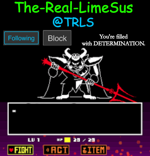 High Quality LimeSus Undertale Announcement Temp V1 (5) Blank Meme Template