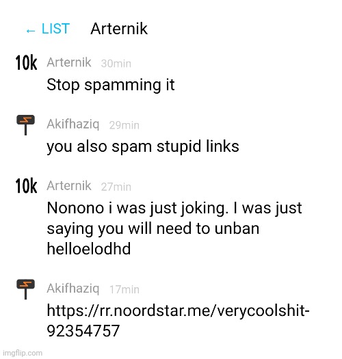 gave him a rick roll link | made w/ Imgflip meme maker