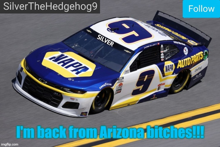 Les gooooo | I'm back from Arizona bitches!!! | image tagged in silverthehedgehog9 announcement,arizona,oh wow are you actually reading these tags | made w/ Imgflip meme maker