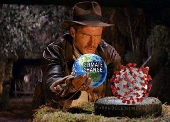 High Quality Covid climate change Blank Meme Template