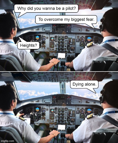 Honesty is not always the best policy | image tagged in pilot,why you are a pilot,death,overcoming fear,funny memes | made w/ Imgflip meme maker