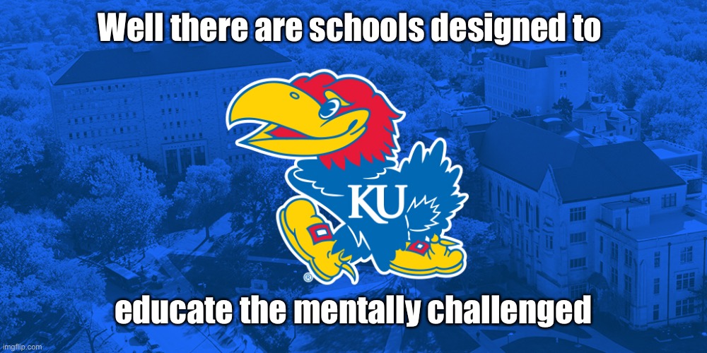 Well there are schools designed to educate the mentally challenged | made w/ Imgflip meme maker