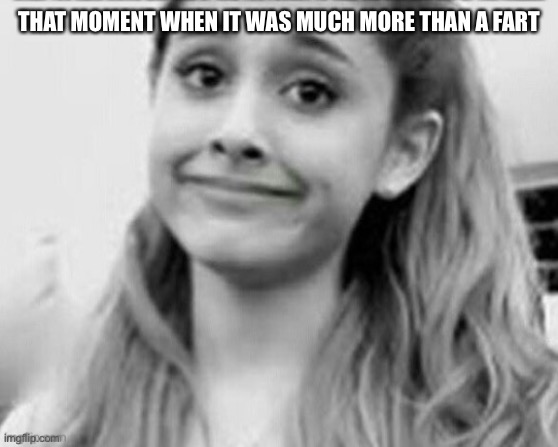 That moment when it was more than a fart | THAT MOMENT WHEN IT WAS MUCH MORE THAN A FART | image tagged in memes | made w/ Imgflip meme maker