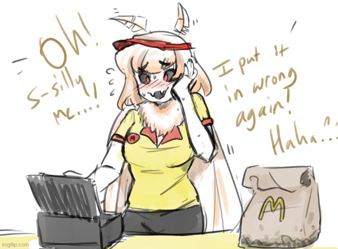 im at monster girl mcdonalds | made w/ Imgflip meme maker