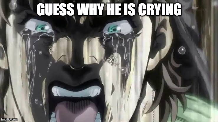 Shizaa | GUESS WHY HE IS CRYING | image tagged in shizaa | made w/ Imgflip meme maker