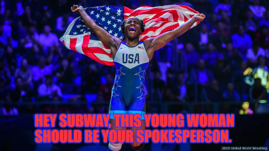 Bext Subway Spokesperson | HEY SUBWAY, THIS YOUNG WOMAN SHOULD BE YOUR SPOKESPERSON. | image tagged in tamyra mensah-stock,subway | made w/ Imgflip meme maker