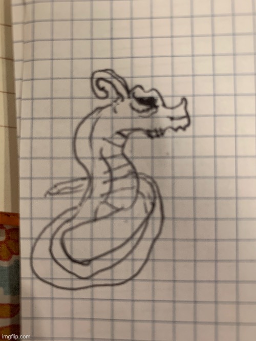I tried to make a serpent but kinda failed with the tail | made w/ Imgflip meme maker