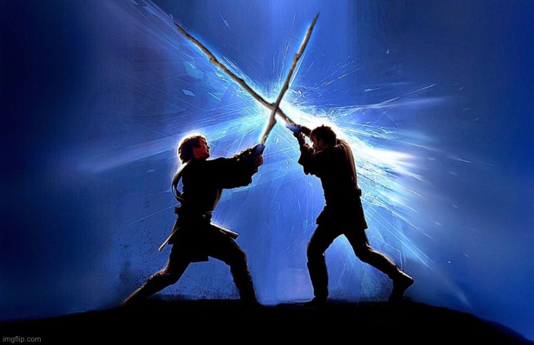 lightsaber battle | image tagged in lightsaber battle | made w/ Imgflip meme maker