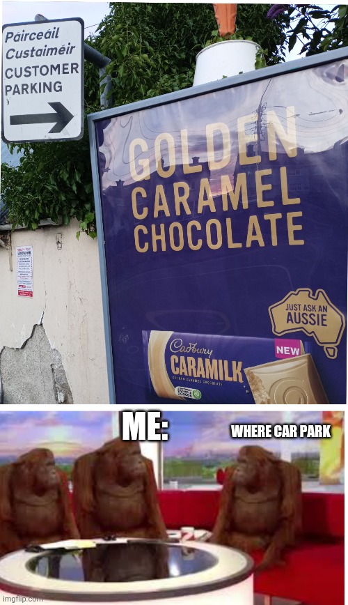 ME:; WHERE CAR PARK | made w/ Imgflip meme maker