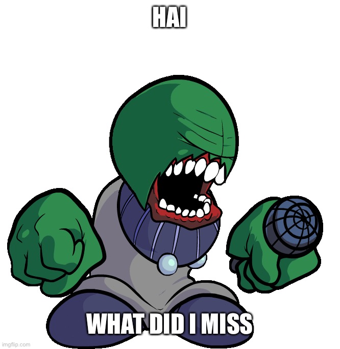 Bald Tricky | HAI; WHAT DID I MISS | image tagged in bald tricky | made w/ Imgflip meme maker