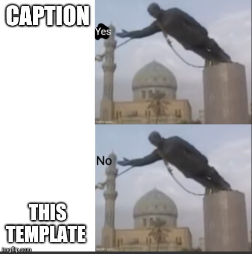 Hotline bling but statue temp | CAPTION; THIS TEMPLATE | image tagged in hotline bling but statue temp | made w/ Imgflip meme maker