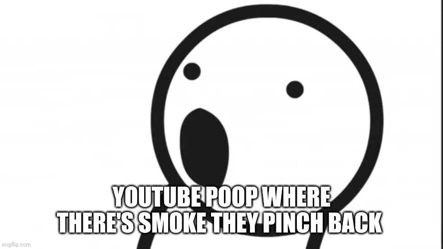Adsf pog | YOUTUBE POOP WHERE THERE'S SMOKE THEY PINCH BACK | image tagged in adsf pog | made w/ Imgflip meme maker