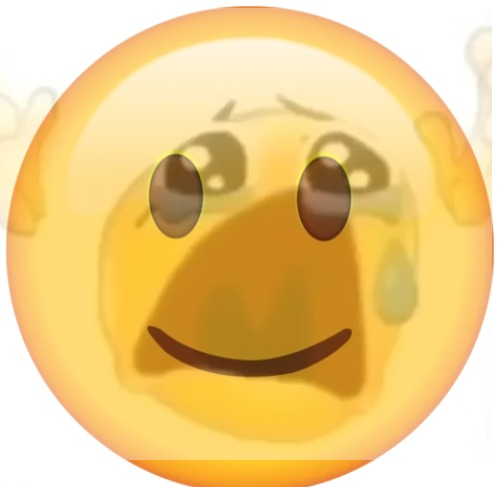 happy emoji on the outside, but crying on the inside Blank Meme Template
