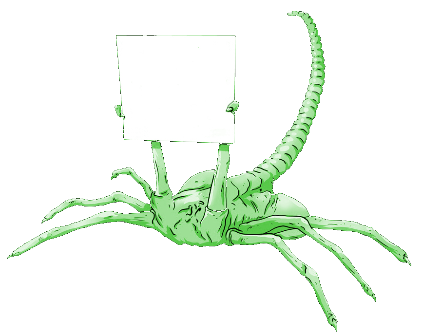 High Quality Facehugger Alien Sign Blank Meme Template