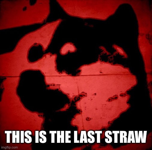 “Last Straw” Doge | THIS IS THE LAST STRAW | image tagged in last straw doge | made w/ Imgflip meme maker