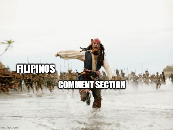 keys cow 1!11111!!1 | FILIPINOS; COMMENT SECTION | image tagged in memes,jack sparrow being chased | made w/ Imgflip meme maker