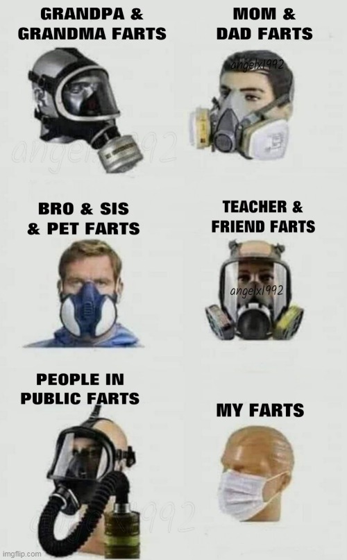 image tagged in masks,farts,gas,flatulence,odors,fart | made w/ Imgflip meme maker
