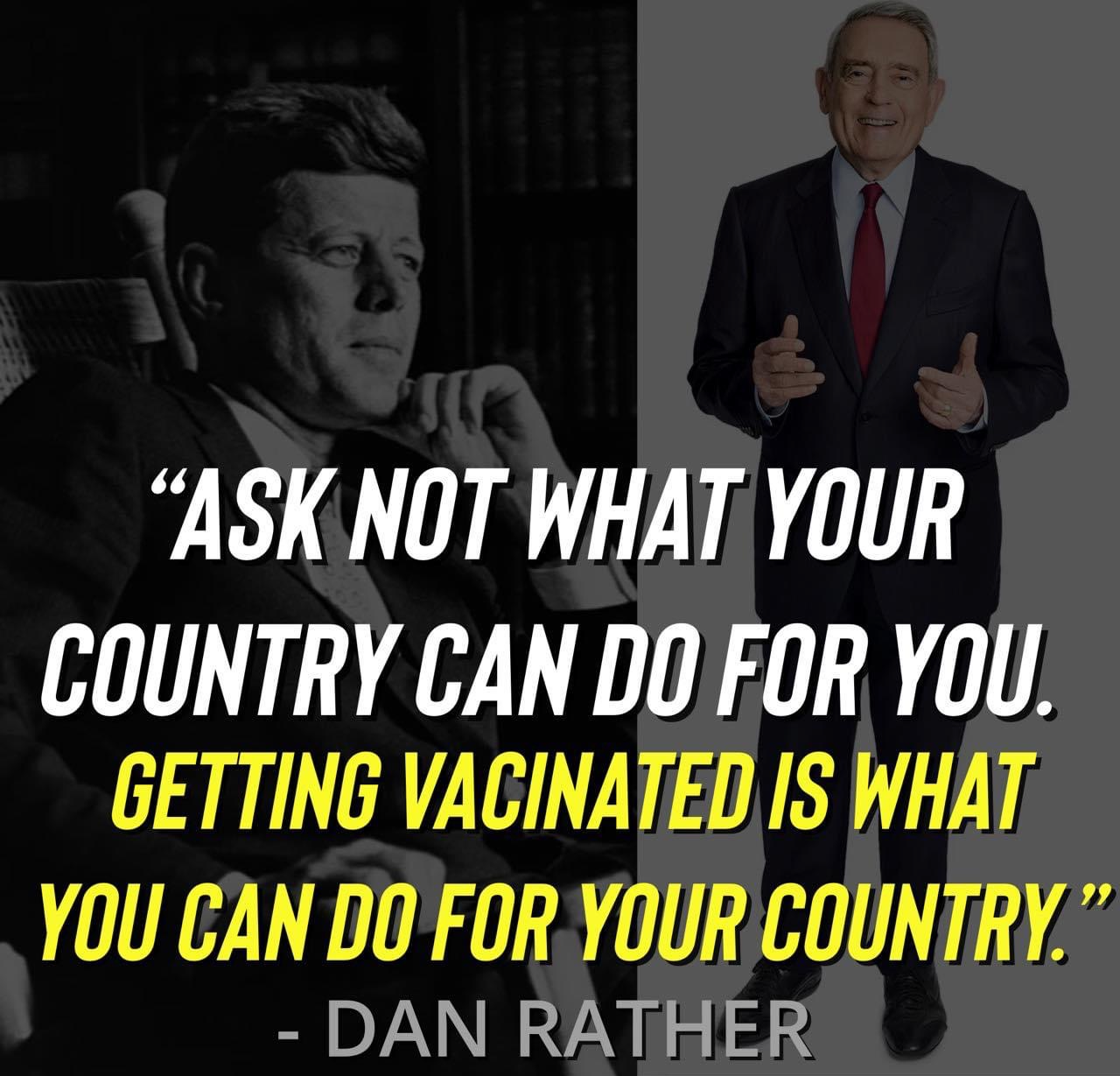 Dan Rather Get vaccinated Blank Meme Template