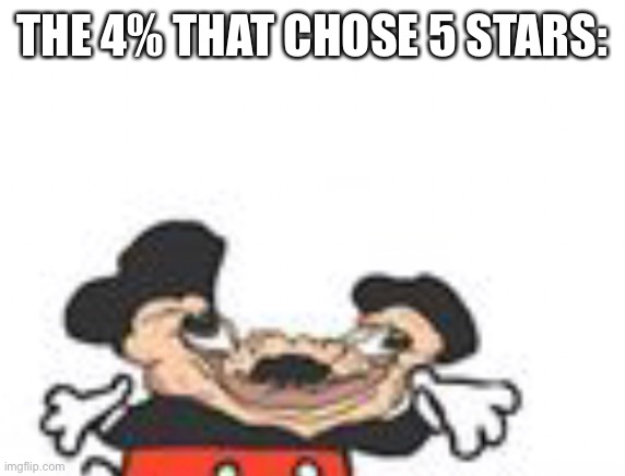 THE 4% THAT CHOSE 5 STARS: | made w/ Imgflip meme maker