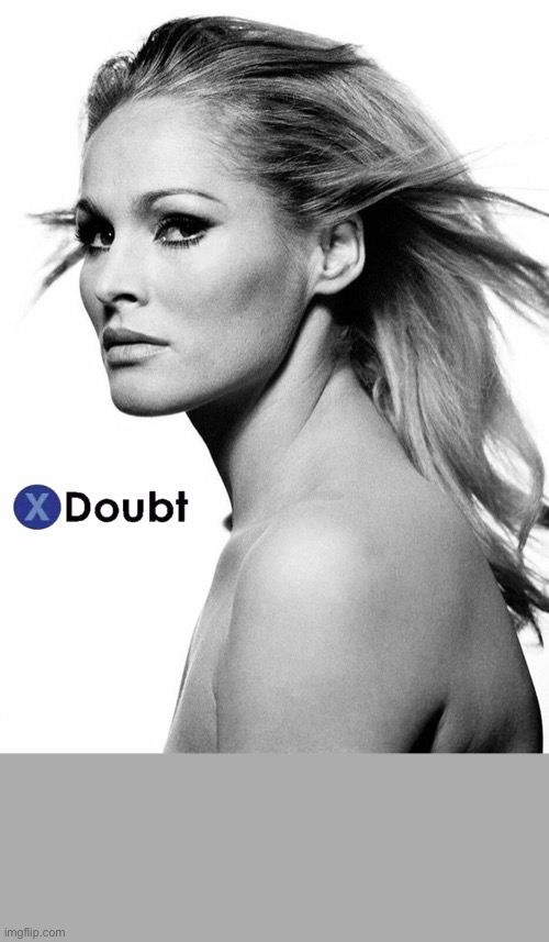 X doubt Ursula Andress Blank Meme Template