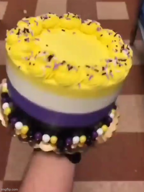 Enby cake | made w/ Imgflip meme maker