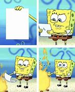 Spongebob burning paper Blank Meme Template