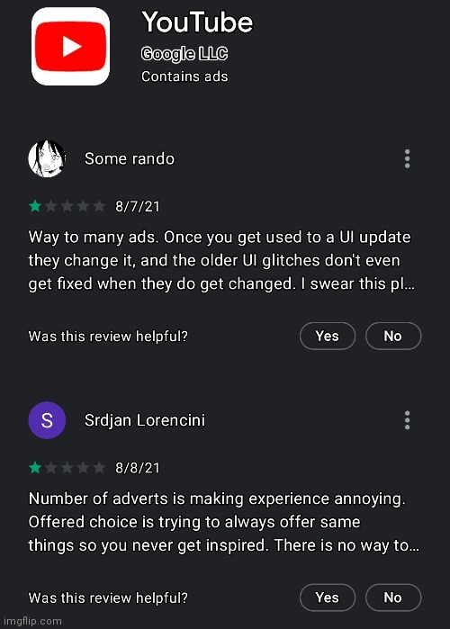 YouTube ratings be like | made w/ Imgflip meme maker