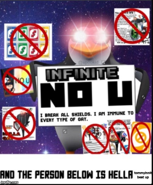 Infinite No U | tommyinnit beat up | image tagged in infinite no u | made w/ Imgflip meme maker