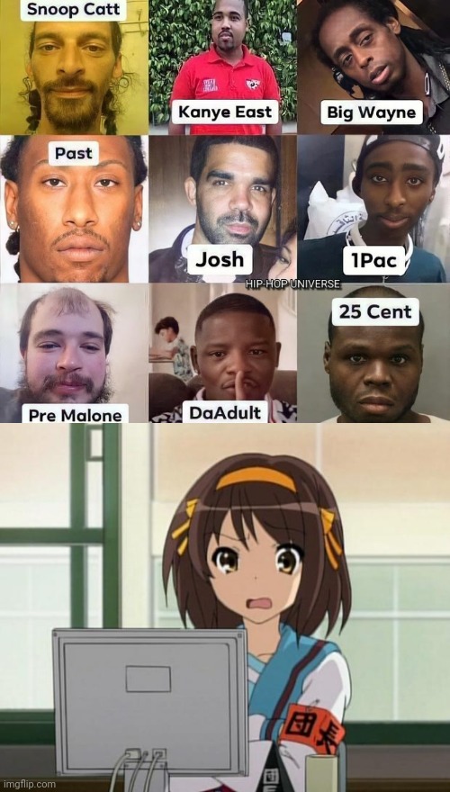 image tagged in haruhi internet disturbed | made w/ Imgflip meme maker
