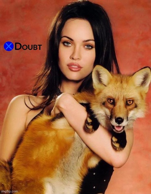 X doubt Megan Fox | image tagged in x doubt megan fox | made w/ Imgflip meme maker