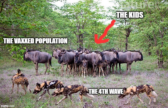 4th wave | THE KIDS; THE VAXXED POPULATION; THE 4TH WAVE | made w/ Imgflip meme maker